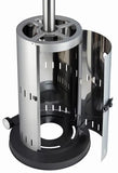 Enders® Terrassenheizer Gas SOLID Edelstahl, Gas-Heizstrahler 5800, Heizpilz mit stufenloser Regulierung, Turbo-Brenner, höhenverstellbar, Transporträder, Umkippsicherung
